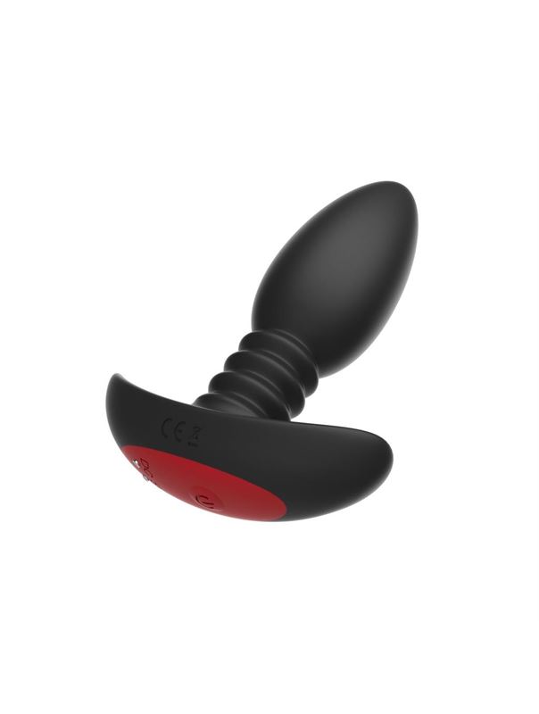 Черная анальная вибропробка Anal Vibrator с пультом ДУ (13,5 см)
