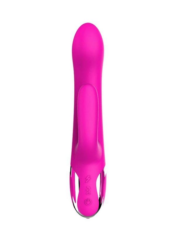 Розовый вибратор кролик NAGHI NO.43 RECHARGEABLE DUO VIBRATOR (23 см)