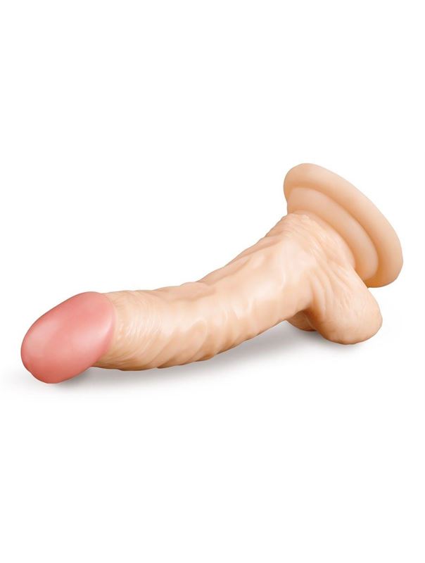 Телесный фаллоимитатор с присоской в основании (20 см)