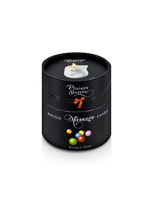 Массажная свеча с ароматом бубль-гума Bougie de Massage Gourmande Bubble Gum - 80 мл.