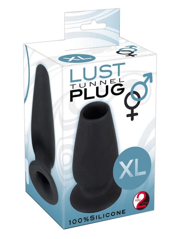 Большая анальная пробка с тоннелем Lust Tunnel Plug XL (13 см)