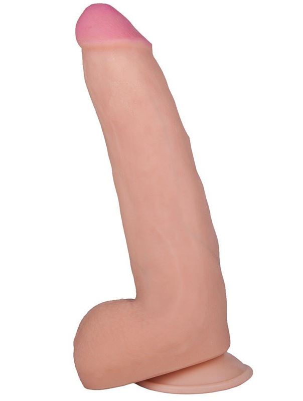 Фаллоимитатор с мошонкой на присоске F LINE 7" (22 см)