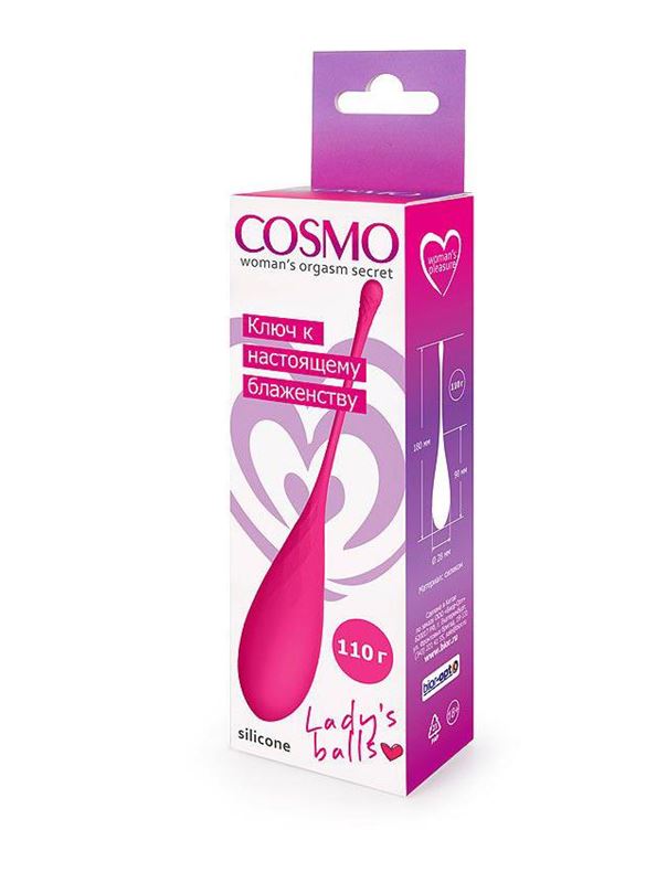 Розовый тяжелый вагинальный шарик со шнурком