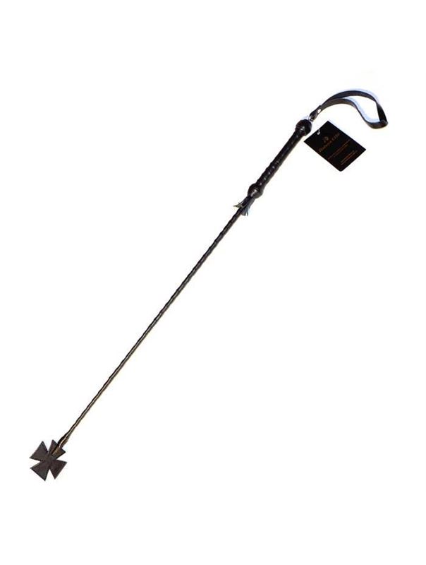 Длинный плетеный стек с наконечником крестом