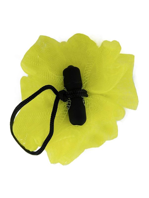 Желтая губка для ванны с вибропулей Vibrating Bath Sponge