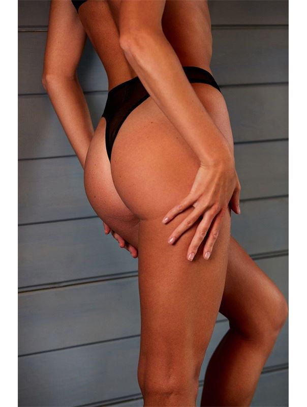 Высокие трусики стринги из сетки