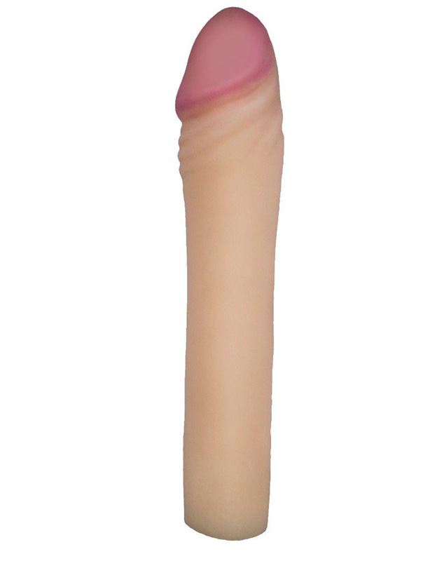 Телесная насадка-удлинитель на пенис из неоскин (20 см)