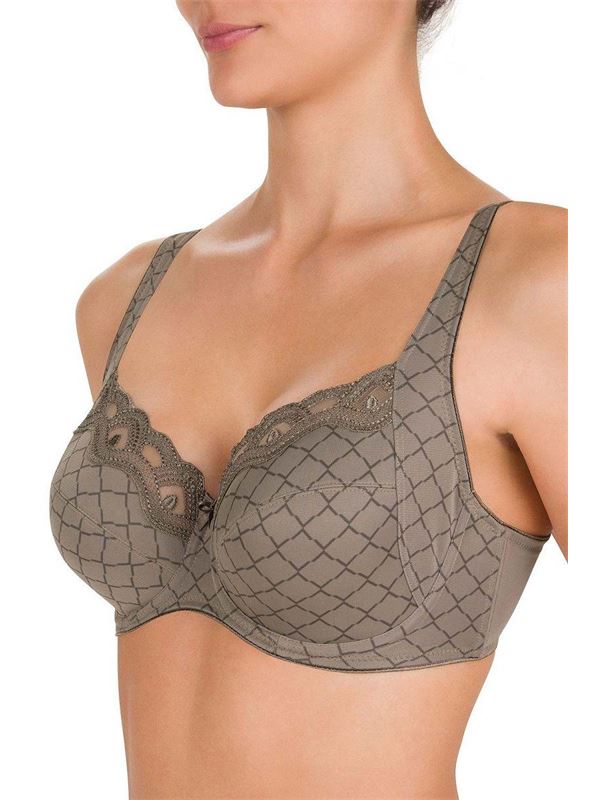 Классический бюстгальтер на каркасах с рисунком в виде фигурной решетки