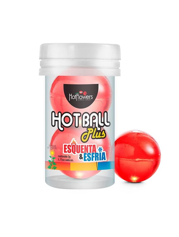 Лубрикант на масляной основе Hot Ball Plus с охлаждающе-разогревающим эффектом (2 шарика по 3 гр.)