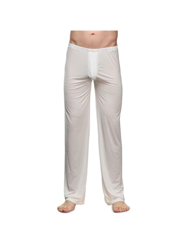 Белые полупрозрачные мужские брюки