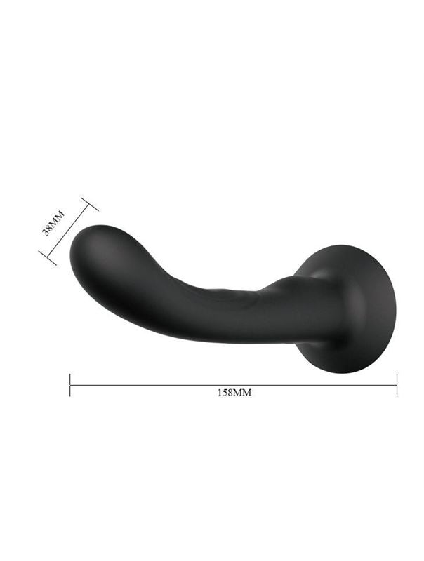 Страпон с изогнутой головкой Ultra Harness - Curvy Dildo (15,8 см)