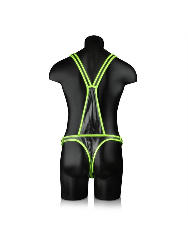 Мужская люминесцентная сбруя на тело (размер L-XL)