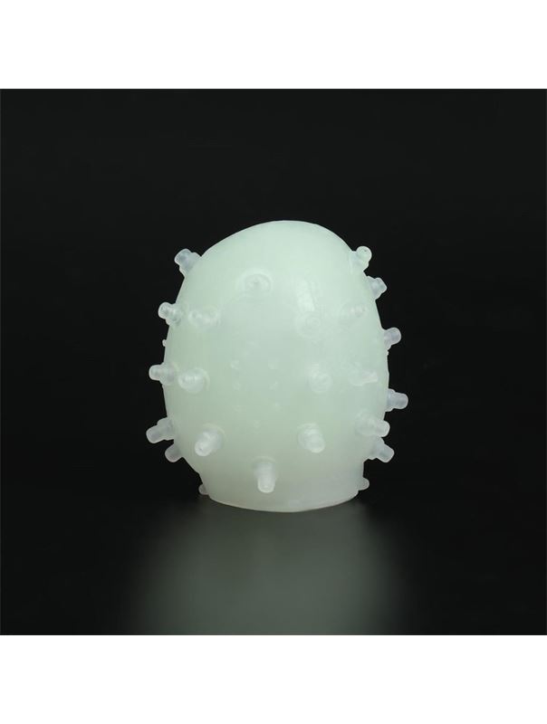 Рельефный мастурбатор EGG в зеленом футляре