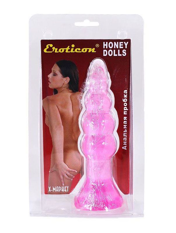 Гелевый анальный массажер HONEY DOLLS (18 см)