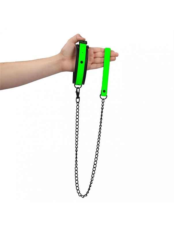 Люминесцентный ошейник с поводком