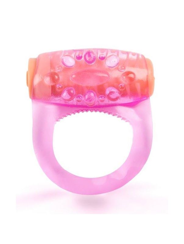 Розовое кольцо с вибропулей для усиления эрекции