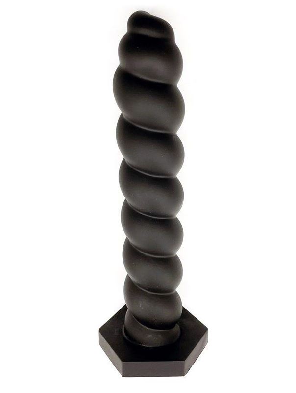 Черный винтовой анальный стимулятор X-MEN (24 см)