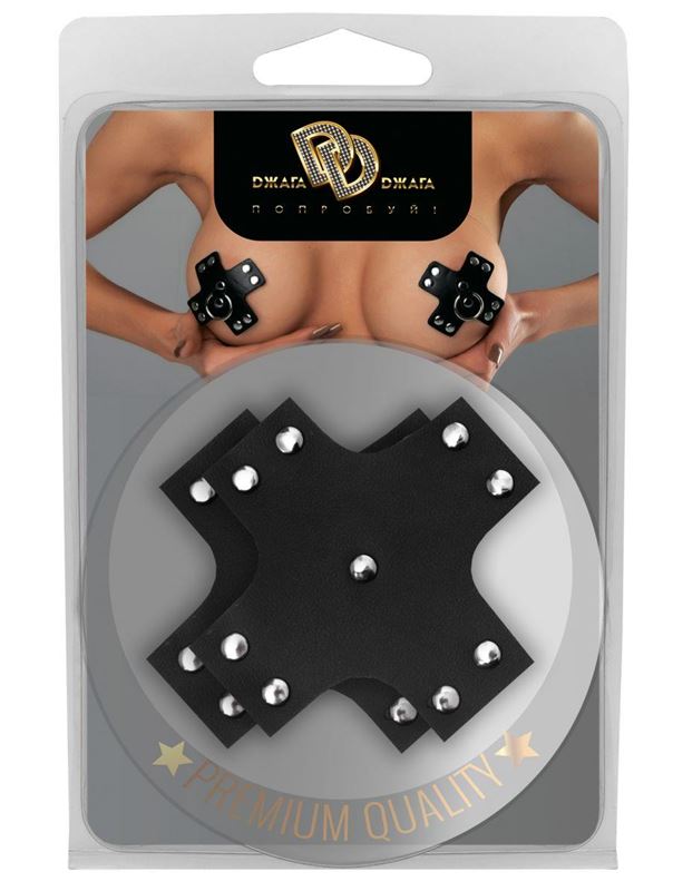 Черный пэстисы-кресты с заклепками