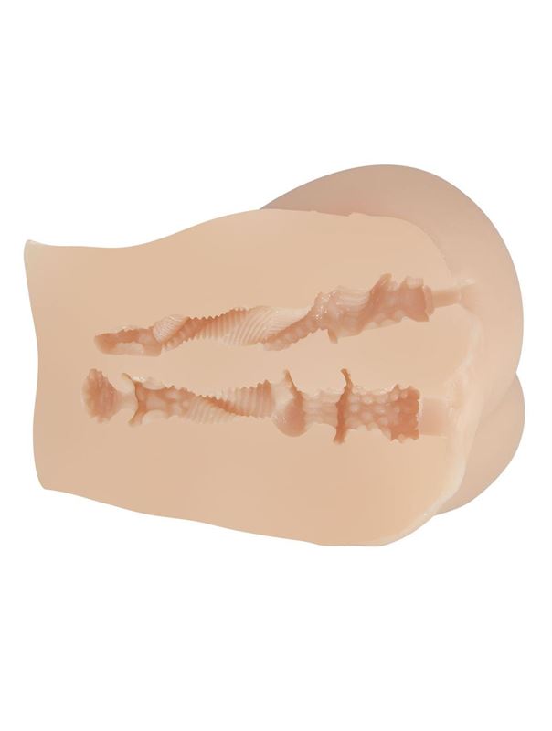 Телесный мастурбатор-полуторс Emilia с вибрацией