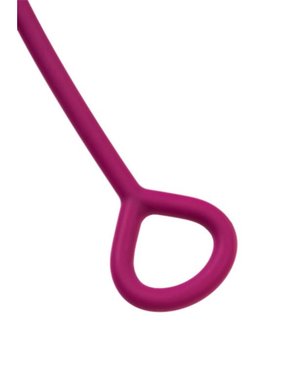 Бордовые вагинальные шарики Moussy с вибрацией и пультом ДУ