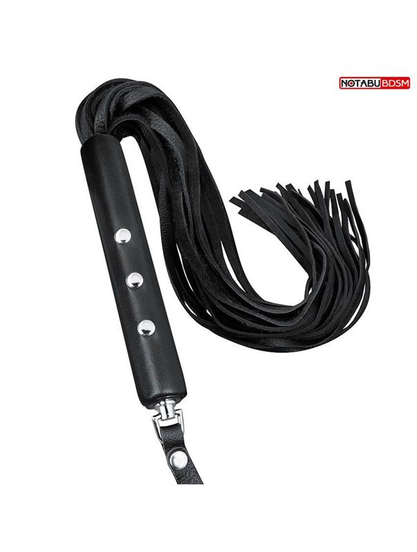 Черная плеть флоггер с длинными хвостами (74 см)