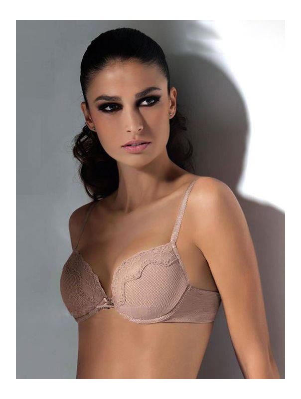 Бюстгальтер с уплотненными чашечками из фактурной ткани