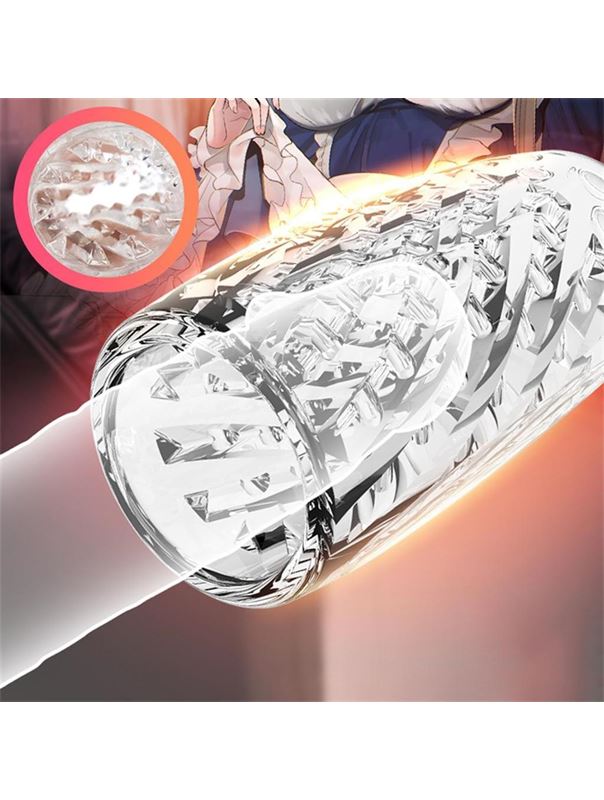 Прозрачный сквозной мастурбатор Yoni