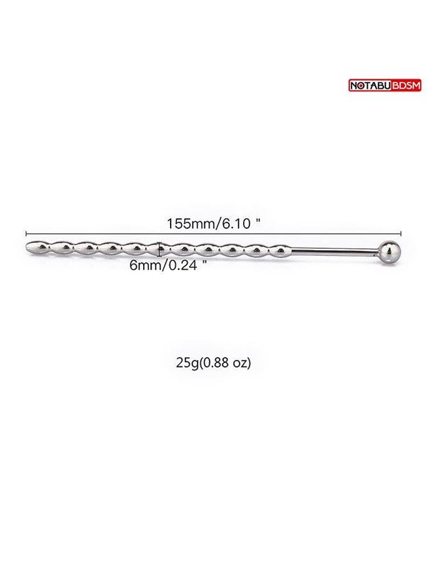 Металлический уретральный плаг елочка без ограничителя (15,5 см)