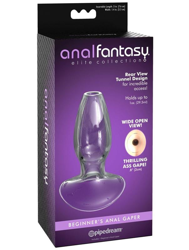 Прозрачный анальный плаг с туннелем Beginners Anal Gaper (9,6 см)
