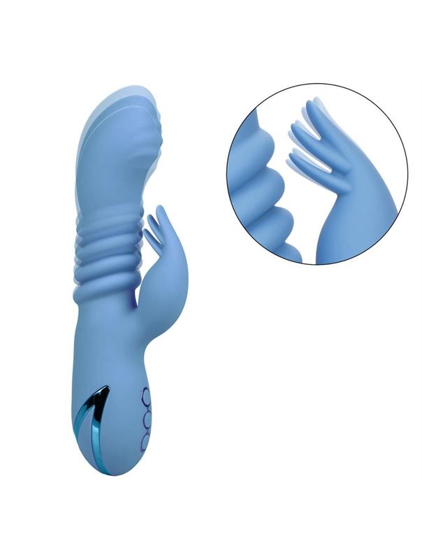 Голубой вибромассажер кролик Santa Cruz Coaster