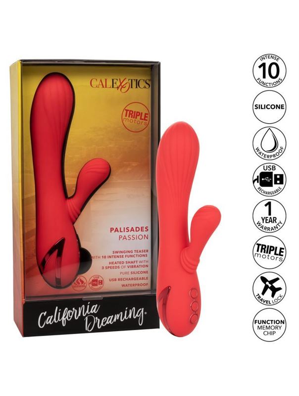 Красный вибромассажер кролик Palisades Passion