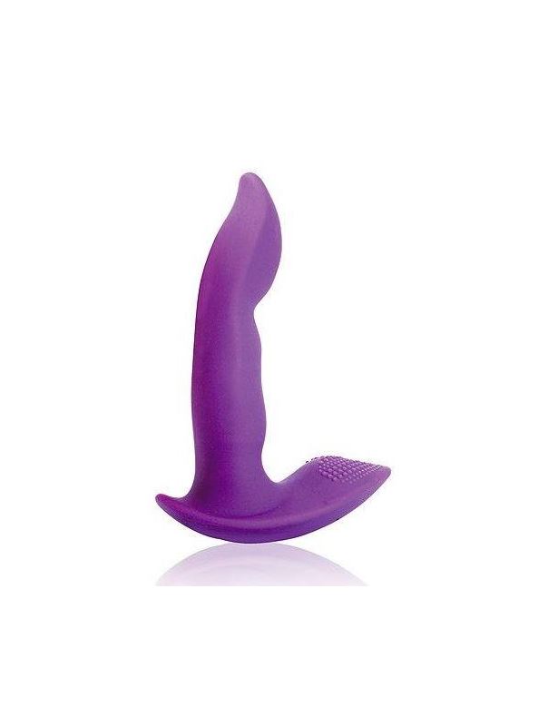 Фиолетовый силиконовый вибромассажер Cosmo (9,5 см)