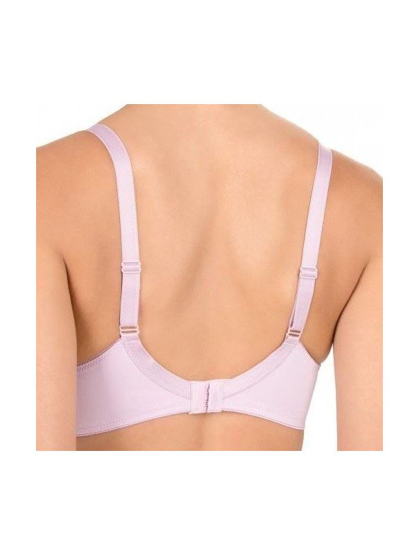 Нежно-сиреневый бюстгальтер с мягкой чашкой в горошек