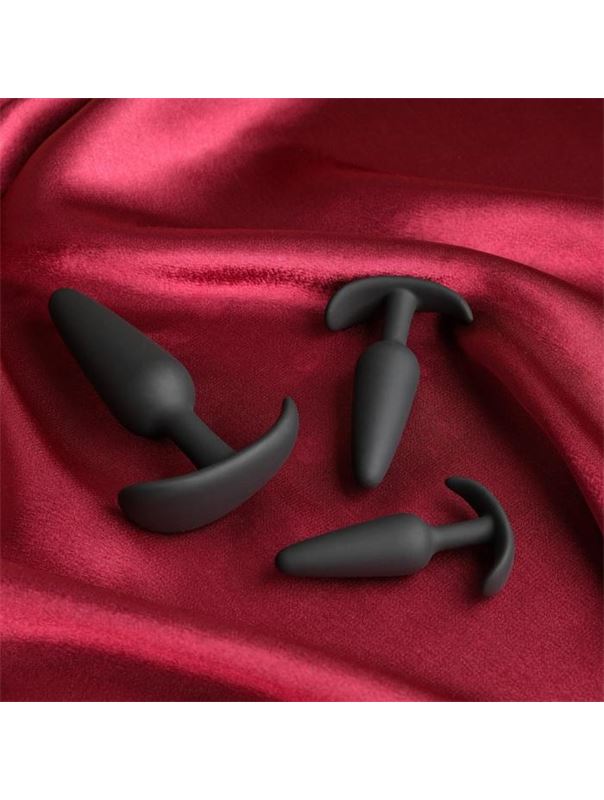 Набор из 3 черных анальных пробок