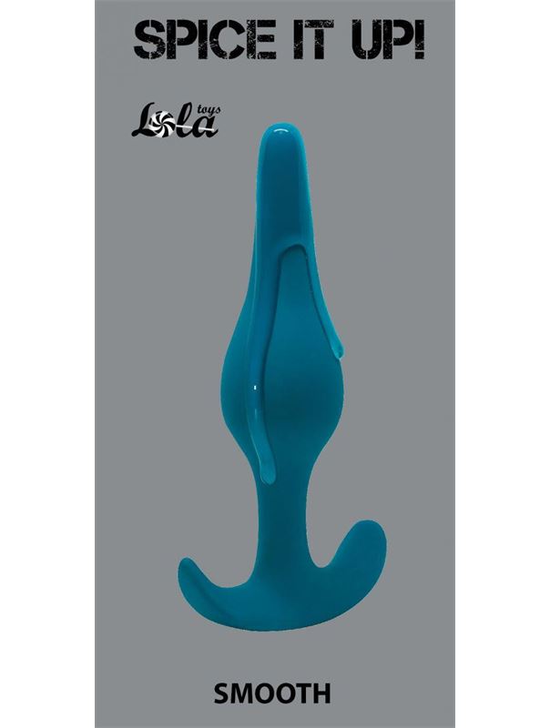 Бирюзовая анальная пробка Smooth (12,5 см)