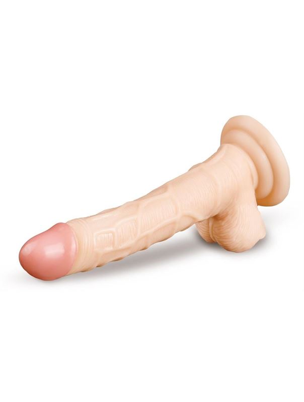 Телесный фаллоимитатор с рисунком вен (20,5 см)
