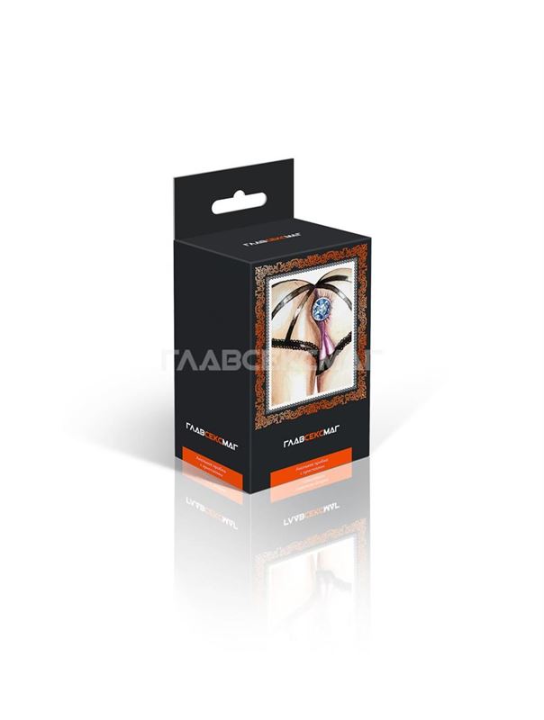 Серебристая анальная пробка с розовым кристаллом (8,2 см)