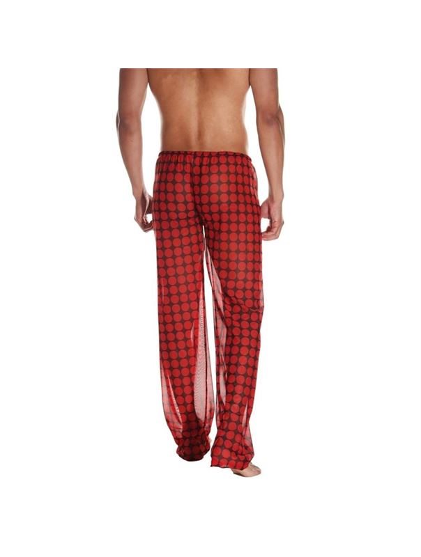 Мужские свободные брюки в крупный горох