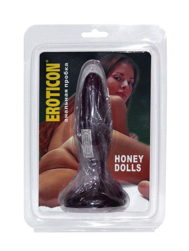 Фиолетовая анальная пробка HONEY DOLLS (16 см)