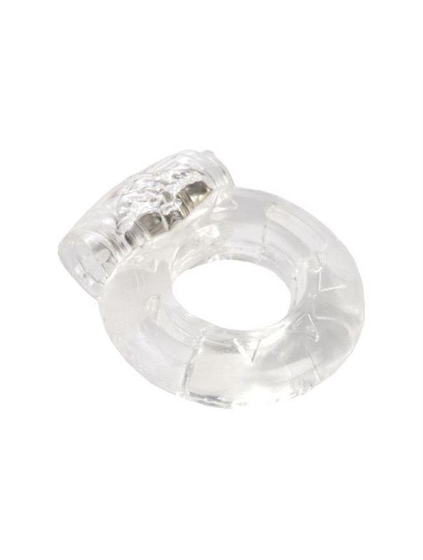 Прозрачное эрекционное кольцо с минивибратором