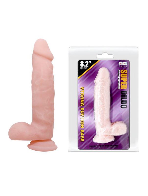 Телесный фаллоимитатор с присоской Super Dildo (21 см)