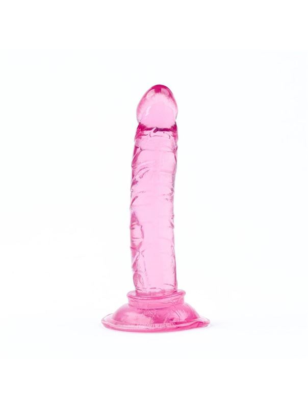 Розовый анальный фаллоимитатор на присоске (12 см)