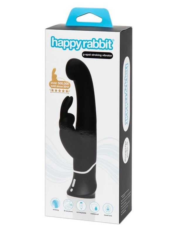 Черный вибратор кролик G-Spot Stroking Vibrator (24,2 см)