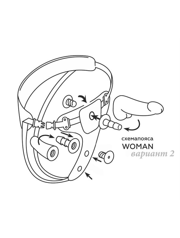 Реалистичный страпон Woman Midi с вагинальной пробкой (19 см)
