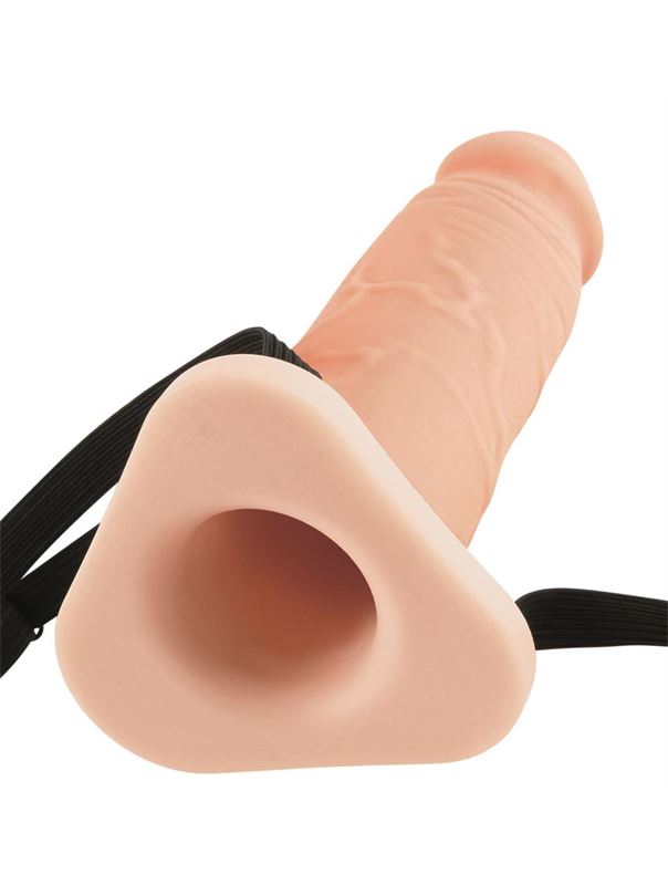 Телесный реалистичный фаллоимитатор с полостью Silicone Hollow Extension (20 см)