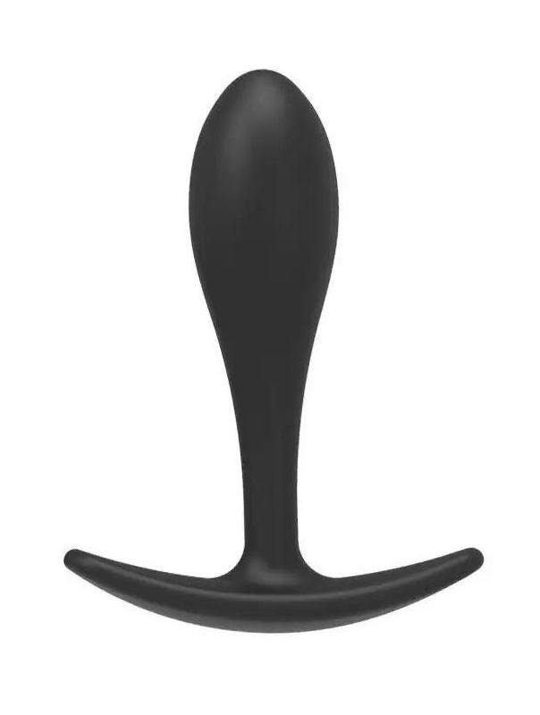 Черная силиконовая пробка-якорь размера M (9 см)