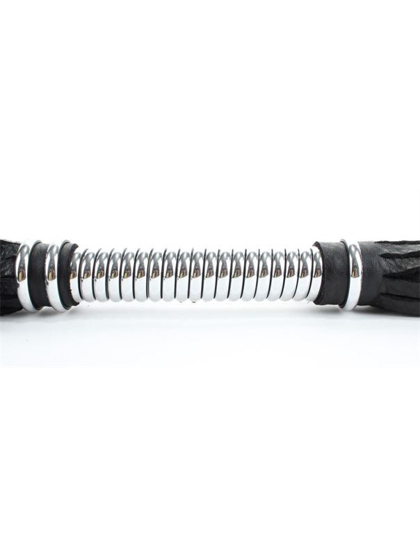 Черная плеть с серебристой ручкой (45 см)