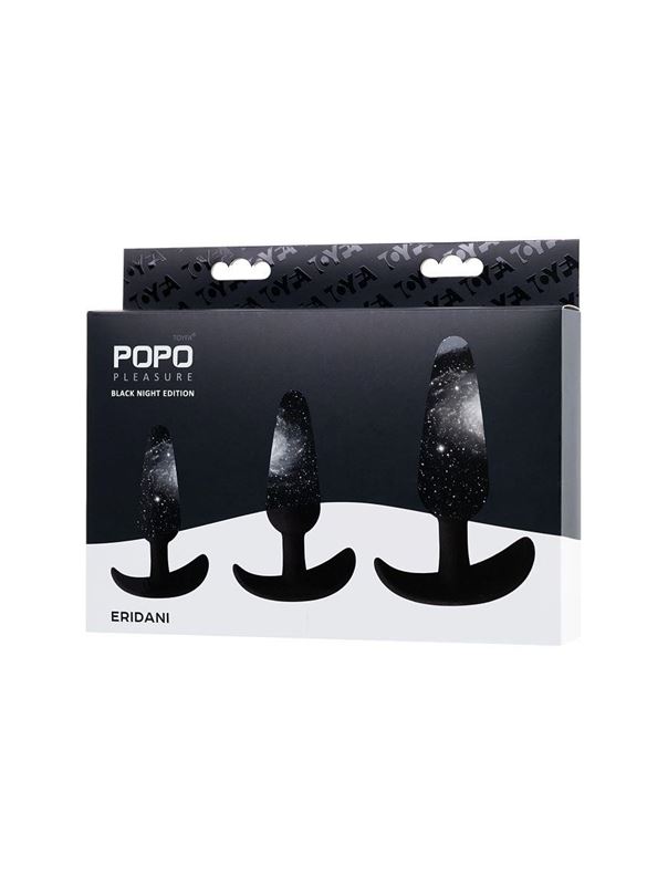 Набор из 3 черных анальных втулок Eridani