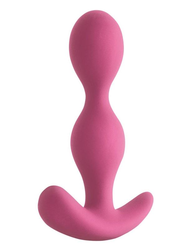 Розовая силиконовая анальная пробка-елочка Firefly - Ace II Plug (10,2 см)