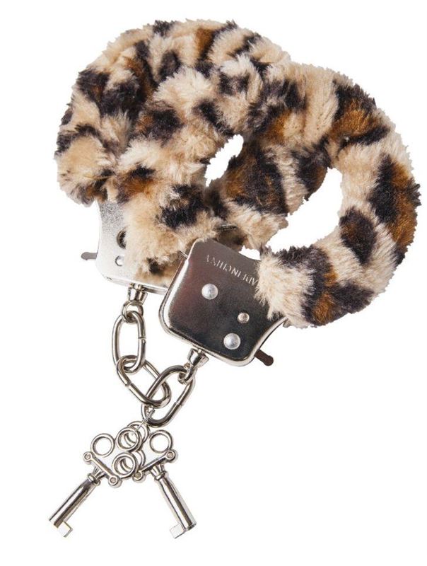 Наручники с леопардовым принтом на опушке
